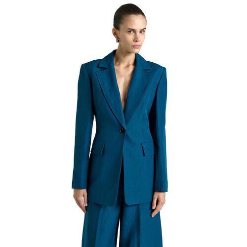 Cue Linen Blend Hourglass Blazer